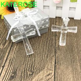 Party Favor 5/6PCS Choice Crystal Collection Cross Stand Ornament Religious Supplies Wedding Return Gift Drop