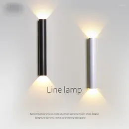 Wall Lamps Modern Lamp TV Background Lights Lone Line Up And Down Light Decor Bedroom Bedside For Corridor Stair Home Indoor