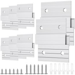 Shutters 8 Pairs French Cleat Picture Hanger Heavy Duty Aluminum ZClamps with Screws Interlocking Wall Mounting Bracket Hardware