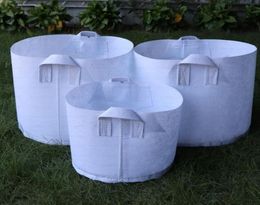 10 Sizes Option NonWoven pots Fabric Reusable SoftSided Highly Breathable Grow bag Planting With Handles Large Flower Planter9411961