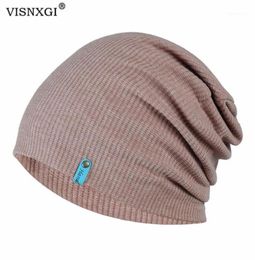 VISNXGI Unisex Knitted Hat Men Women Letter Color Casual Beanies Fashion Knit Winter Hat Solid Hiphop Skullies Bonnet Cap17143927