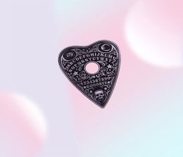 Ouija Spirit Board Mystic Oracle Planchette Halloween Seance Skull Sun Moon Spooky Magical Lapel Pin Witch Pagan Brooch8592104