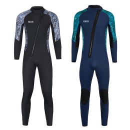 Suits Plus Size Wetsuit Men 3mm Neoprene Front Zipper Diving Suit For Kayaking Kitesurfing Swimming