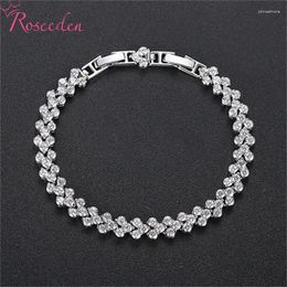 Link Bracelets Wedding Jewellery Accessories Bride Bridesmaid Gifts Bracelet Cubic Zirconia Tennis RE6191