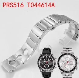 Stainless Steel Watch Strap for Tissot 1853 prs516 T044614A 22MM T044 men039s Watchband Steel belt butterfly buckle7468159