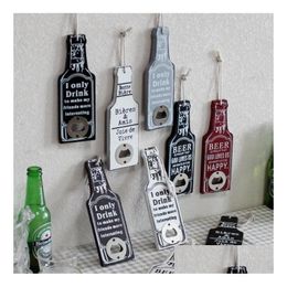 Openers 12 Style Creative Wooden Beer Bottle Opener Retro Portable Cam Travelling For Wedding Gift Tourist Drop Delivery Home Garden Ki Dhcnr