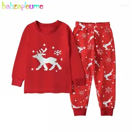 Clothing Sets 2Piece Spring Fall Baby Girls Boutique Clothes Toddler Christmas Outfits Cartoon Cute Print Tops Pants Kids Set BC2118