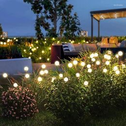 2pcs/1pc Solar Powered Garden Lights Firefly Outdoor Vibrant For Patio Pathway Wedding Party Decor