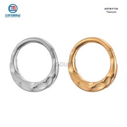 Body Arts QM ASTM F136 Titanium Nose Clicker Rings Daith Earrings Helix Body Piercing Jewelry d240503