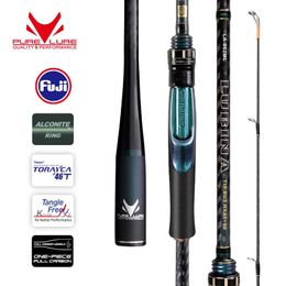 PURELURE LUBINA Spinning Rod For Bass High Carbon Long Throwing Fishing In FUJI Accessories Plus Reel 240506