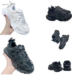 Designer Sneakers Men Shoes Women Sneakers Track 3 3.0 Leather Trainers Platform Sneaker Flat Rubber Shoe Lace Up LED Trainer Luxury Outdoor Fashion 444333