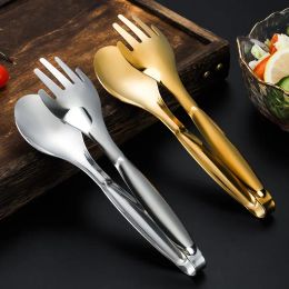 Accessories Stainless Steel Food Tongs Gold Kitchen Utensils Buffet Cooking Tools BBQ Clips Bread Steak Tong Cocina Gadgets Cuisine Utensils