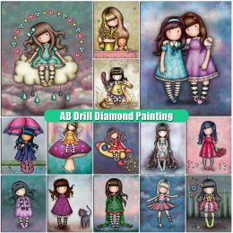 Stitch 5D AB Diamond Painting Cartoon Girls Diy Full Drill Mosaic Square/ Round Diamont Embroidery Animal Doll Pictures Home Decor Gift