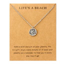 Starfish Sailing Waves Seahorse Beach Ocean Pendants Necklaces Sea Turtle Sand Dollar Mermaid Women Men Fashion Jewelry Gift1349802