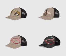 2022 men039s sunmer Hats Design Ball Caps Classic good quality snake tiger bee canvas featuring men baseball cap fashion women 6031053