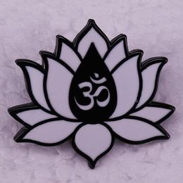 Yoga Lotus OM Lapel Hard Enamel Pin Spirit Emblem Jewelry Decoration Cute Anime Movies Games Hard Enamel Pins Collect Metal Cartoon Brooch