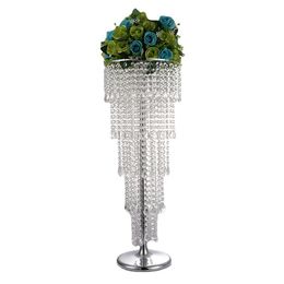 80cm Tall Crystal Wedding Centrepiece Acrylic Flower Stand Chandelier Garlands Wedding Reception Table Decor Vase Centrepieces For T Road Party Weddings Table