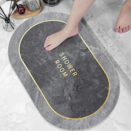 Mats Absorbent Bath Mat Bathtub Side Floor Mats Nonslip Bathroom Mats Shower Room Entrance Doormat Quick Dry Toilet Foot Mat