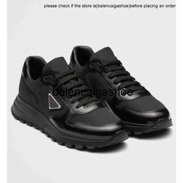 pradshoes Top Prades Brand Sneaker Prax 01 Men Shoes Brushed Leather Low Top Trainers Man Technical Rubber Re-Nylon Runner Sports Lug Sole Casual Walking EU35-46