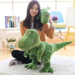 플러시 인형 40-100cm 새로운 공룡 플러시 장난감 부드러운 만화 티라노 사우루스 귀여운 박제 인형 생일 선물 kawaii peluchel240502