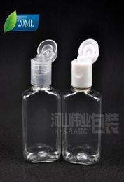 20Ml Transparent Rectangular Flip Cap Bottle Shampoo Sample Packing Bottle of Essential Oil Bottles Travel Empty Bottles8693924