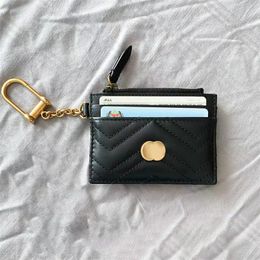 10a designers Marmont wallets womens leather zippy Wallets wholesale Mini card holder purse Luxury pink keychain fashion quilted coin purses mens gold coin pouch