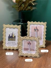 Frame Modern Creative Inlaid Diamond Metal Picture Frame Sample Living Room Porch Tabletop Decoration Birthday Party Gift