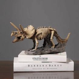 Sculptures 4D Animal Model Toys Simulation Large Dinosaur Fossil Triceratops Assemble The Skeleton Model Toys Resin Sculpture