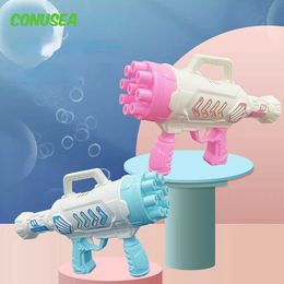 Gun Toys Bubble Gun 9 Hole Outdoor Party Games Mini Rocket Soap Bubble Machine Maker Soap Bubbles Toys for Kids Baby Boys Girls Children T240506