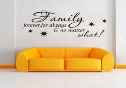 No matter what family for ever for always wall quote decor stickers living room home wall decals5796371