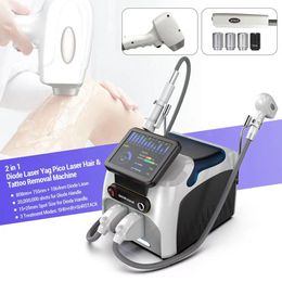 OEM Logo Medical Ce Portable 755 808 1064 Laser Hair Removal Epilator 808nm Diode Laser +Pico Laser Tattoo Removal 2In1 Machine