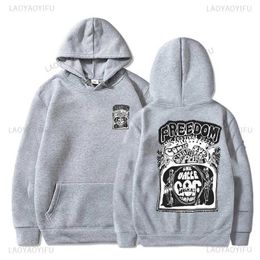 Men's Hoodies Sweatshirts 2024 New Fear Cry Hoodie Double sided Mens and Womens Sports Shirt Unisex Long sleeved Q240506