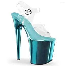 Sandals 20CM Transparent Women's Summer 2024 Thick-soled Super-high Heel Thick Crystal High-heeled Shoes Fairy