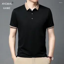 Men's Polos Short Sleeved Lapel Polo Shirts For Men Solid Colour T Breathable Comfortable Shirt