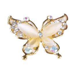 Crystal Rhinestone Butterfly Brooch Vintage Female Fashion Broche Hijab Pins And Brooches Women Animal Pins Broches Jewelry7512828