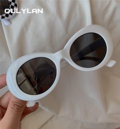 Clout Goggles Kurt Cobain Sunglasses Men Vintage Oval Sun Glasses Retro Female Male White Black Eyewear UV4004106191