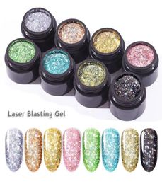 5ml Shiny Diamond Gel Nail Polish Bright For Glitter Painting Nail Art Design Primer UV Gel Hybrid Vernish for Manicure4461477