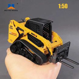 Diecast Model Cars 1/50 Scale Alloy Huina Model Cars Trucks Excavator Modelos Montessori Diecasts Toy Vehicles Car Miniature Toys for Children T240506