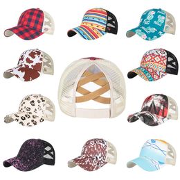 Newest Snake Baseball Hat Cow Print Leopard Caps Serape Mesh Cap Fashion Striped cactus Hats Outdoor Sunhat8387532