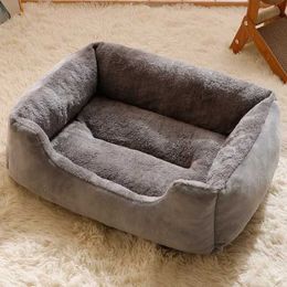 Cat Beds Furniture Pet Cat Bed Sofa Warm House Candy-colored Square Nest Pets Kennels for Small Dogs Cats Winter Puppy Kittens Sleeping Baskets
