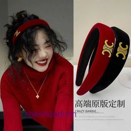 Factory Outlet wholesale High end new red hair band knot engagement womens pressure anti slip headband high skull top clip bundle headwear