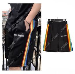 Palm PA 2024ss Summer Casual Men Women Rainbow Stripes Boardshorts Breathable Beach Shorts Comfortable Fitness Basketball Sports Short Pants 4507 Angels CYW
