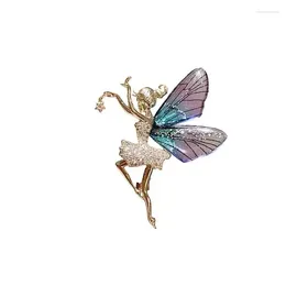 Brooches Butterfly Fairy Brooch Female High-End Dancing Girl Coat Corsage Fashion Creative Clothing Pin