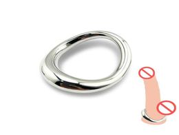 Stainless steel penis bondage lock Cockrings Heavy Duty Metal Ball Scrotum Stretcher Delay ejaculation Sex Toy For men J14493321100