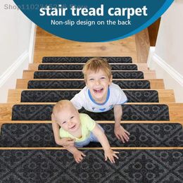 Carpets 1pcs Self-adhesive Stair Mats Kids Safety Non-Slip Staircase Step Mat Washable Reusable Floor Protection Pad Home Decor