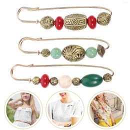 Brooches 3Pcs Women Vintage Clothes Pinses Stylish Breast Pin Alloy Lapel Cardigan