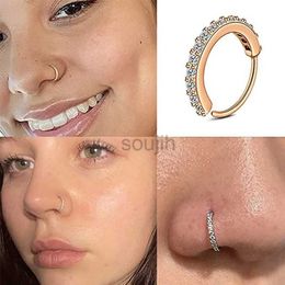 Body Arts Round Cubic Earrings Nose Ring Copper Zircon Mini Cartilage Nail Popular Accessories Women Fashion Piercing Body Jewellery d240503