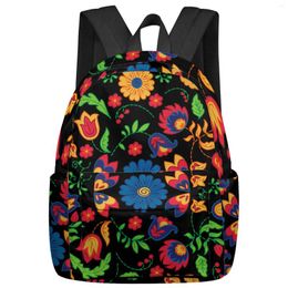 Backpack Mexican Flower Leaf Feminina Backpacks Teenagers Student School Bags Laptop Custom For Men Women Female Travel Mochila