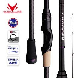 PURELURE SHARPEN Travel Soft Lure Long Spinning and Casting XFMF Action Rods FUJI Components Bass Pike Rod Fishing Reel 240506