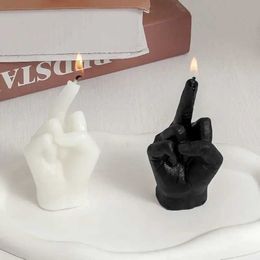 3PCS Candles Creative Candles Middle Finger Shaped Gesture Scented Candles Niche Funny Quirky Gifts Home Decoration Ornaments Birthday Gifts